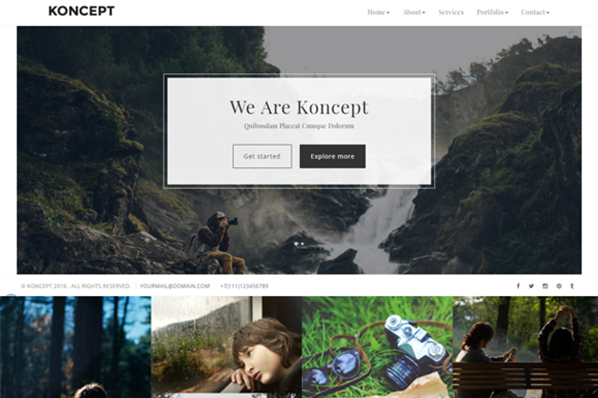 Koncept - Photography / Portfolio, a Bootstrap Template by Clasdesign
