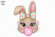 Glitter Easter Bunny Coquette PNG, an Illustration by Canvas Craft (Thumbnail 1 of 6)