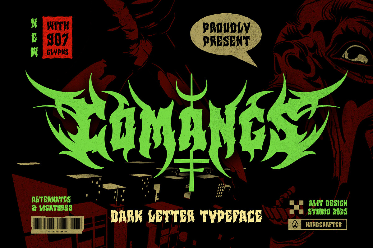 Comangs Typeface, a Blackletter Font by alit design (Photo 1 of 20)