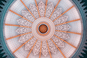 Ornate Islamic dome ceiling detail, a Background Photo by SkyNext