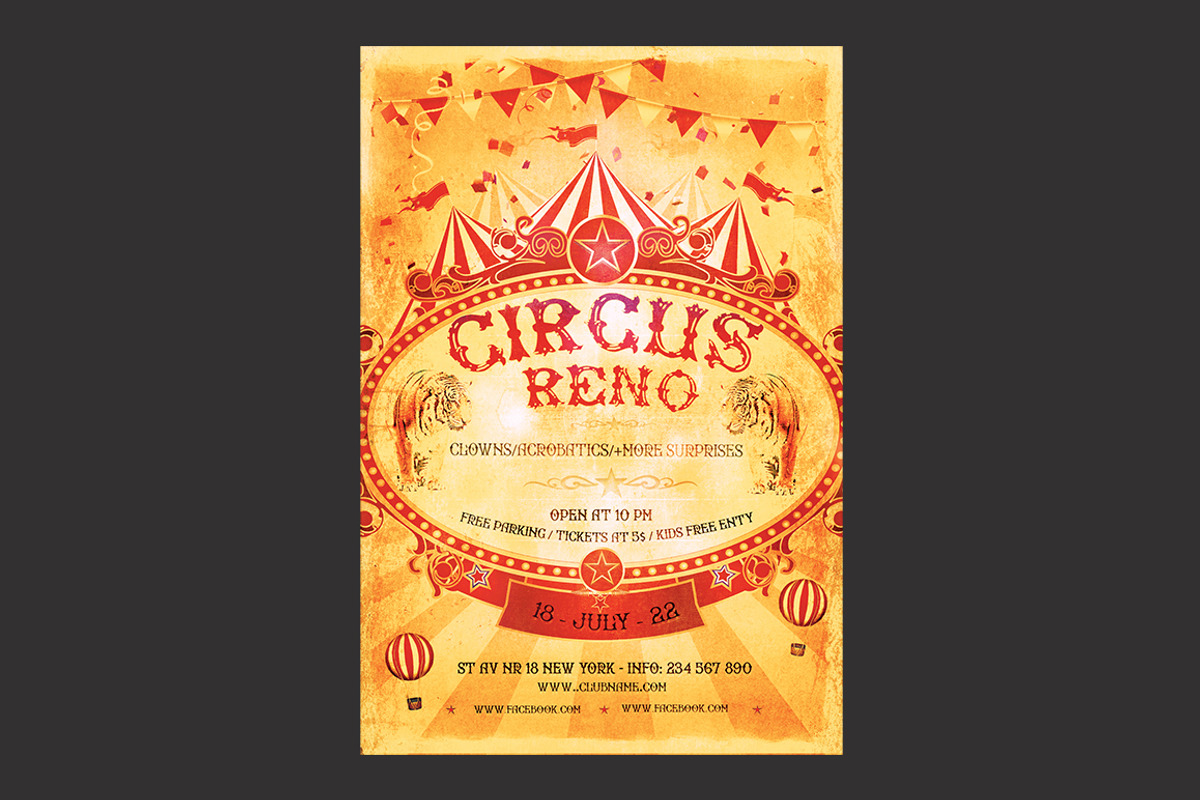 Circus Flyer, a Flyer Template by DSGraphicDesign