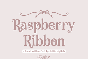 Raspberry Ribbon Font – Handwritten