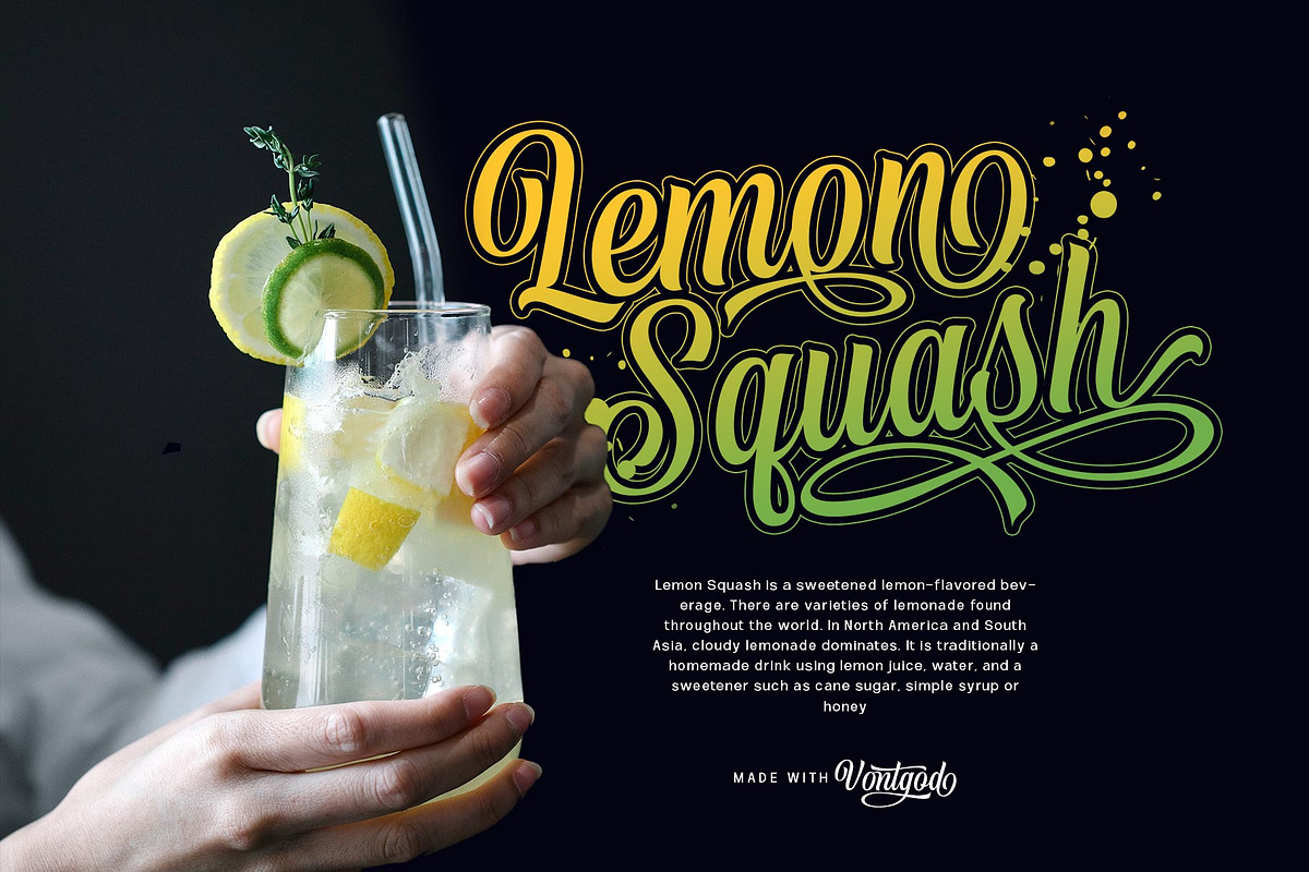 Vontgod Typeface, a Script Font by alit design (Photo 13 of 18)