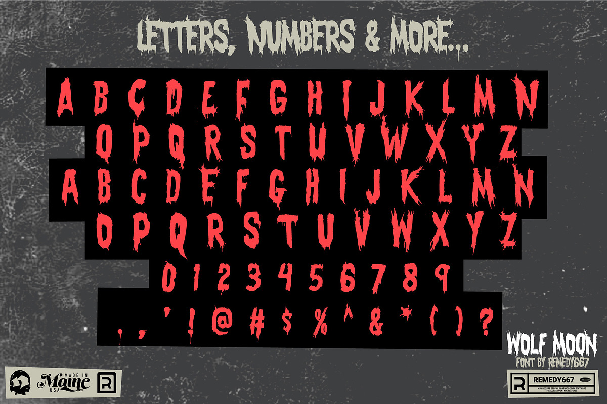 Wolf Moon Spooky Font, a Sans Serif Font by Remedy667 (Photo 6 of 6)