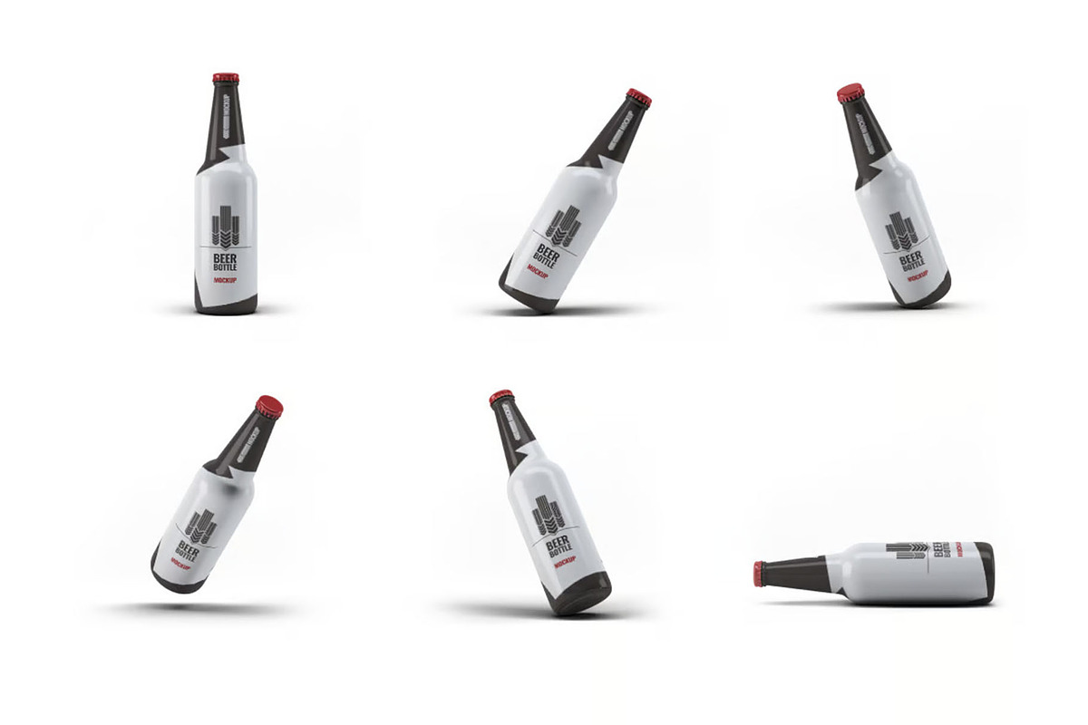 Beer Bottle Mock-Up, a Product Mockup by DesignRushMarket (Photo 1 of 6)
