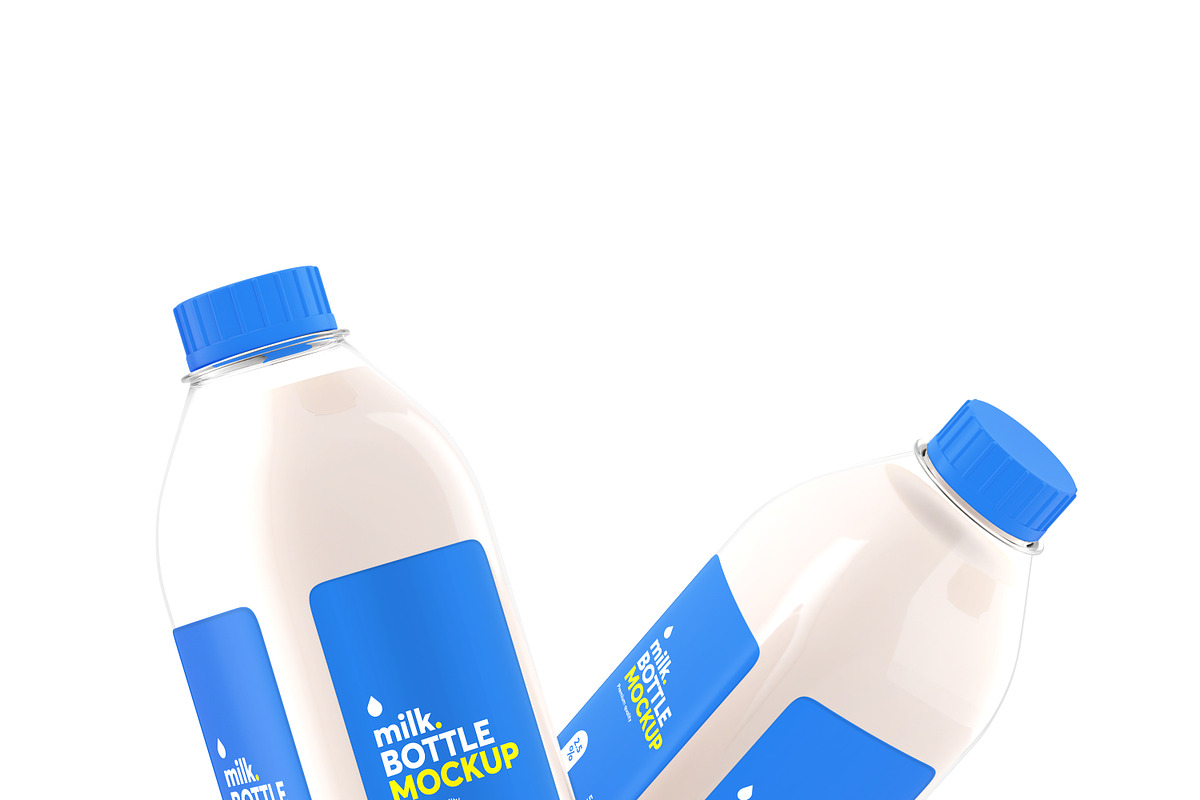 Realistic Milk Bottle Mock-up, a Print Template by Propex (Photo 4 of 9)