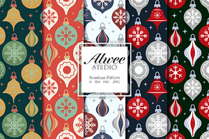 Retro Christmas Seamless Pattern