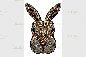 Tribal Patterned Rabbit.