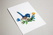 Forest Birds - Gouache Clipart Set, an Animal Illustration by Mashamashastu (Thumbnail 10 of 11)