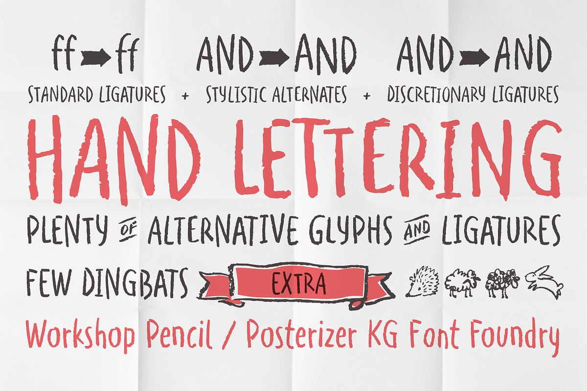 WORKSHOP Pencil, a Font by Posterizer KG (Photo 5 of 6)