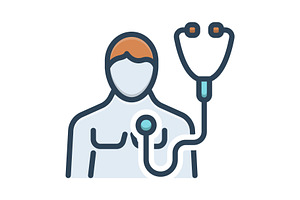 Body check color icon, a Duotone Icon by Creative priyanka