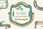 Floral Ornaments Badges, an Object Graphic by Frisk Shop (Thumbnail 1 of 4)