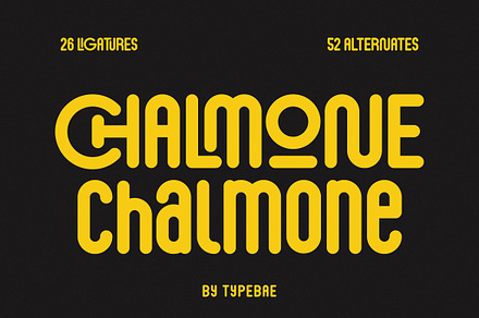Chalmone - Condensed Rounded Font, a Sans Serif Font by Typebae