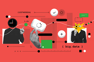 Halftone Business collage, an Object Illustration by Creative Graphics