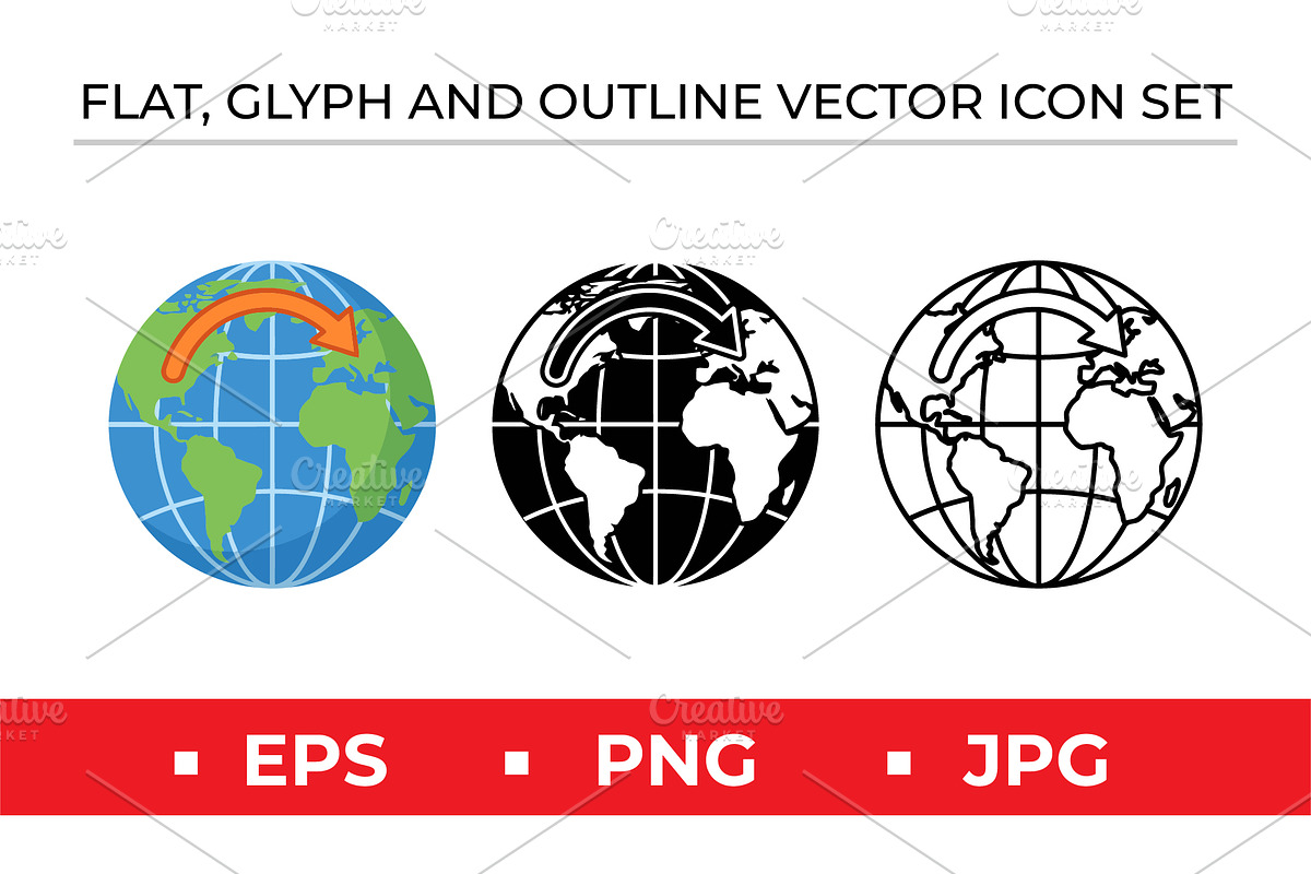 Global Rotation Icons, an Outline Icon by Artonix (Photo 1 of 2)