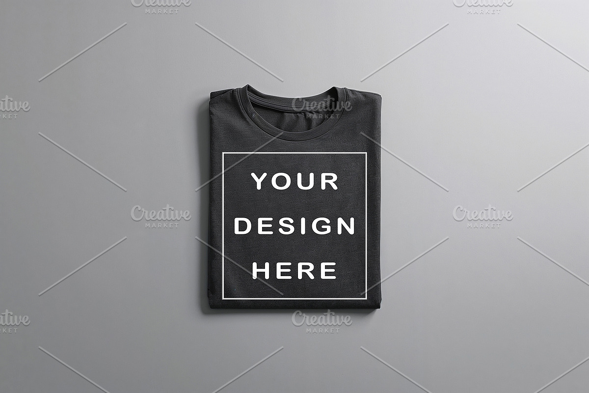 T-Shirt Mockup - Dark Gray Edition, a Shirt Mockup by ForhadGFX (Photo 9 of 12)