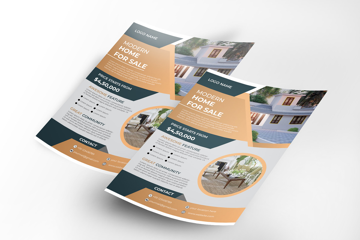 Real Estate Modern Flyer Template, a Flyer Template by Sharifull11 (Photo 2 of 3)
