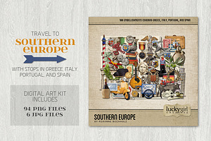 Southern Europe Digital Art Kit