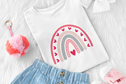 Valentine's Day Boho Rainbow eps svg, an Illustration by Peachycottoncandy (Thumbnail 4 of 5)