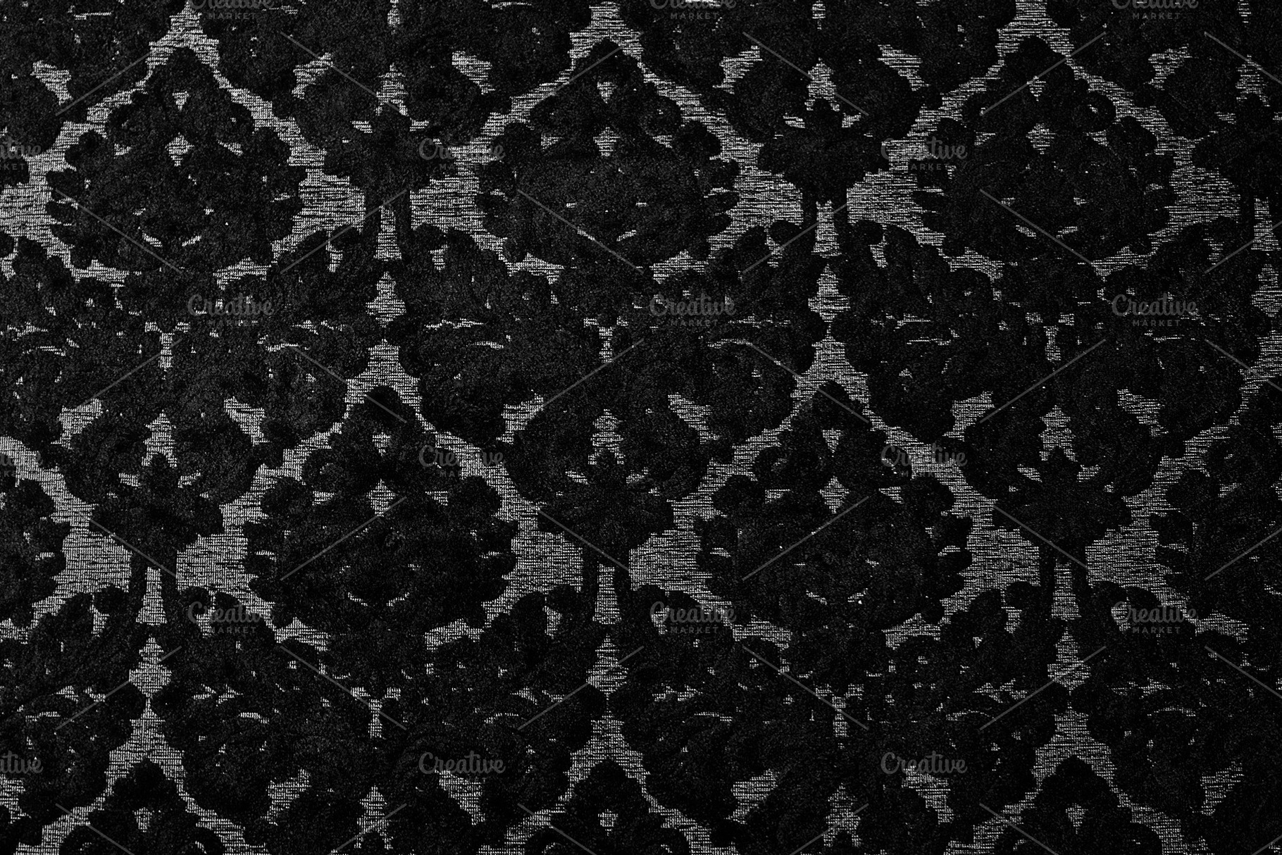 Black Damask Gothic Background, an Abstract Photo by Nefrith