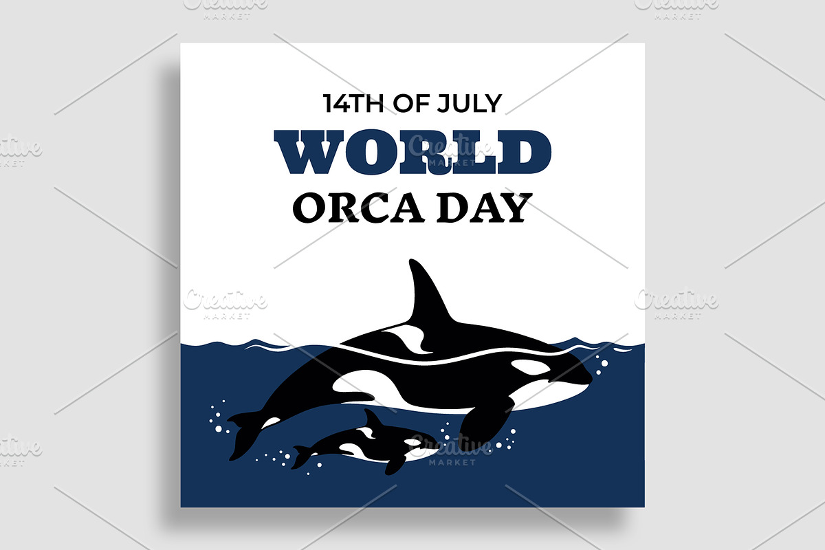 World Orca Day Banner Template, a Social Media Template by nandinigraphics (Photo 3 of 4)
