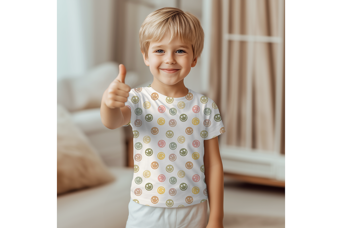 Retro Smiles Seamless Pattern, a Pattern Graphic by OwlAndFern (Photo 5 of 17)