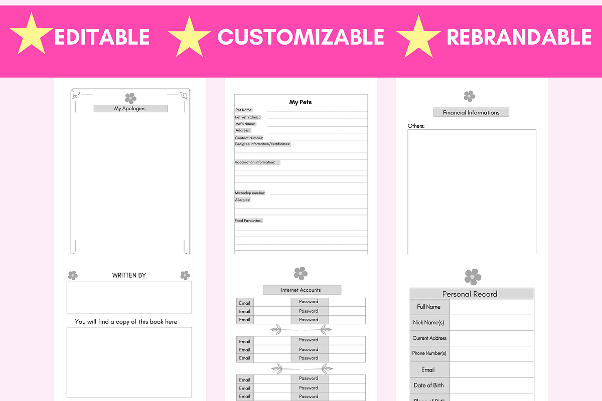 End Of Life Planner Canva Templates, a Brochure Template by LA Design (Photo 3 of 9)