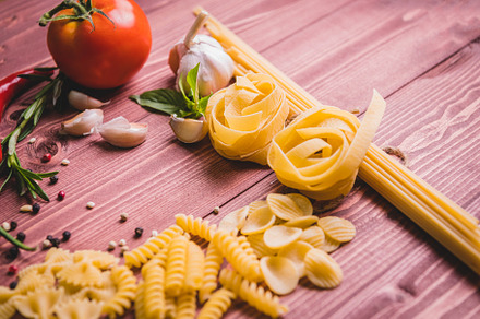 Tasty appetizing italian spaghetti pasta ingredients for kitchen, a Food & Drink Photo by Ministocker