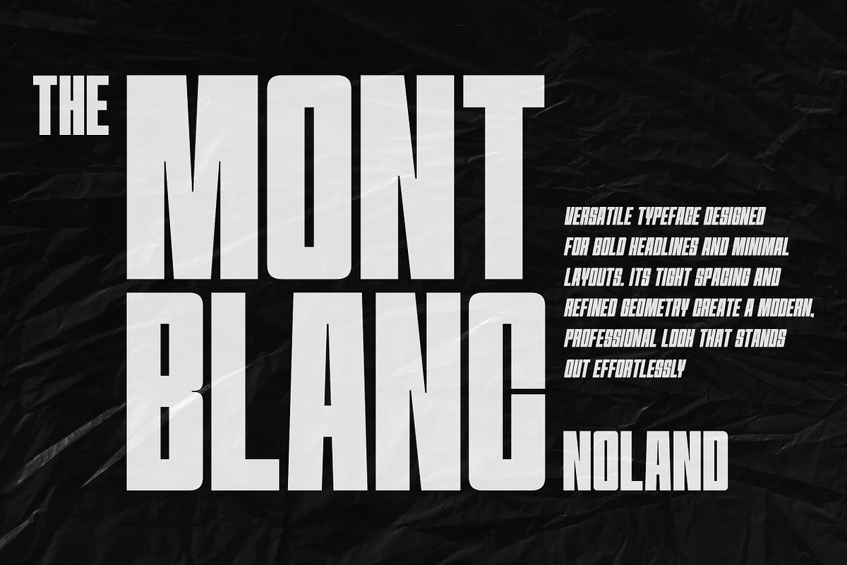 Mont Blanc - Condensed Sans Serif, a Sans Serif Font by Mahesans Co (Photo 8 of 11)