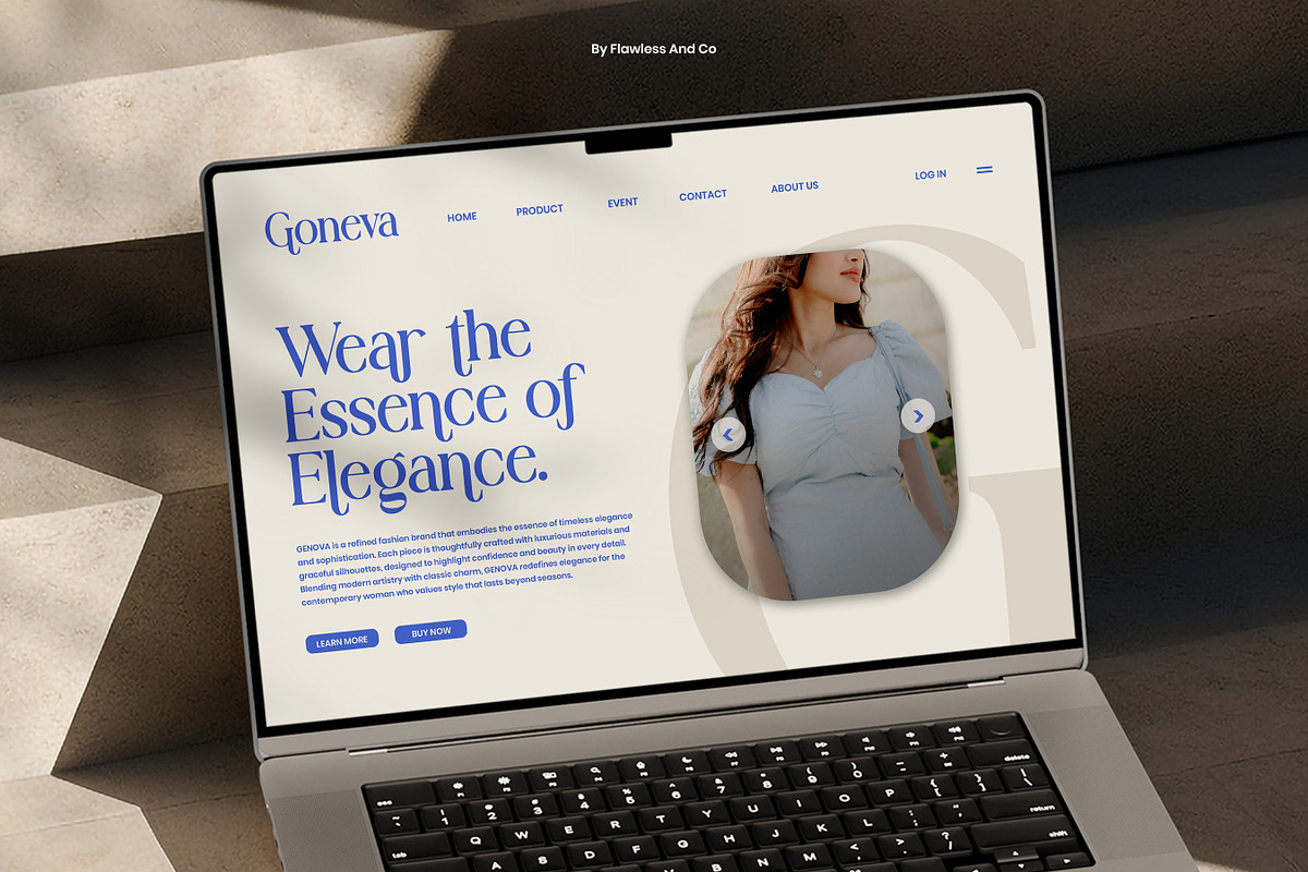 Goneva - Modern Serif Typeface Font, a Serif Font by Flawless And Co (Photo 2 of 10)