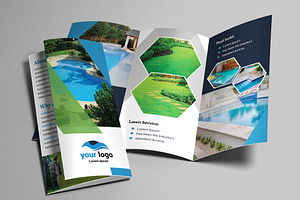 Pool & Garden Service Trifold Brochu, a Brochure Template by AfzaalGraphics