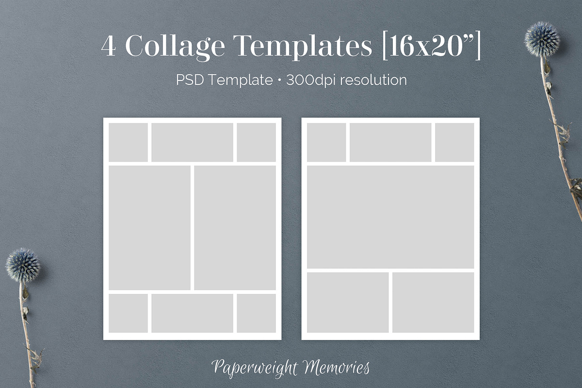 16x20 Collage Board Template PSD, a Templates & Theme by Paperweight Memories (Photo 3 of 4)