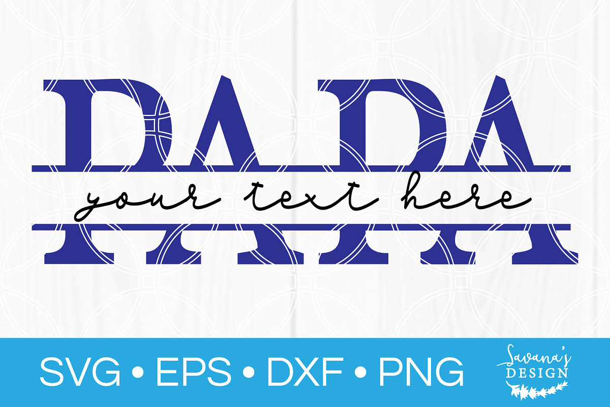Papa Split Monogram SVG Cut File, an Illustration by SavanasDesign (Photo 2 of 2)