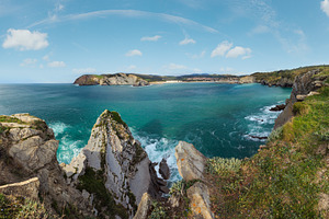 Summer ocean bay near Gorliz town (Spain)., a Nature Photo by YuriyB