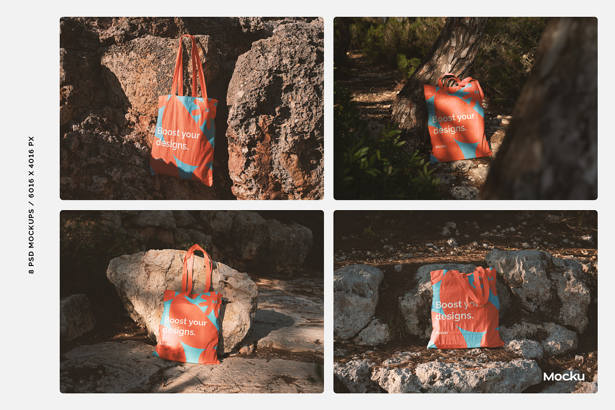 Summer Tote Bag Mockups, a Merchandise Mockup by Mocku (Photo 6 of 12)