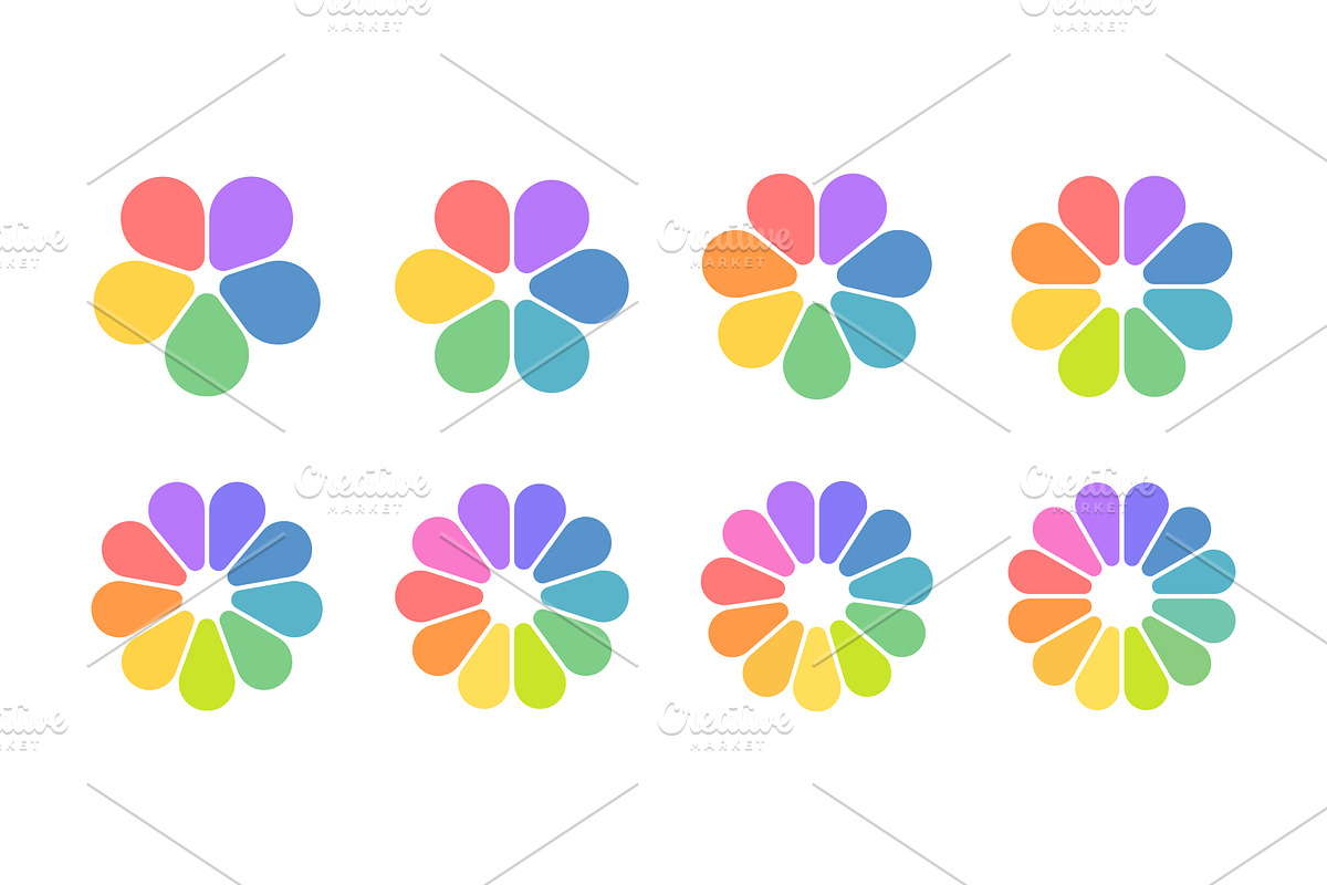 Flower petal circle diagram, an Object Graphic by Elena Pimukova (Photo 1 of 9)