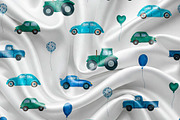 Watercolor blue cars patterns, a Pattern Graphic by PatternPalette (Thumbnail 8 of 11)