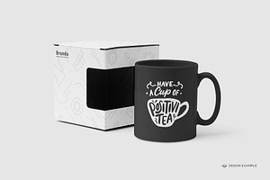 Ceramic Mug With Box Mock-up