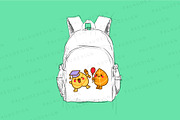 Cute Kawaii Autumn Leaf Couple, a Seasonal Illustration by Palau (Thumbnail 7 of 12)