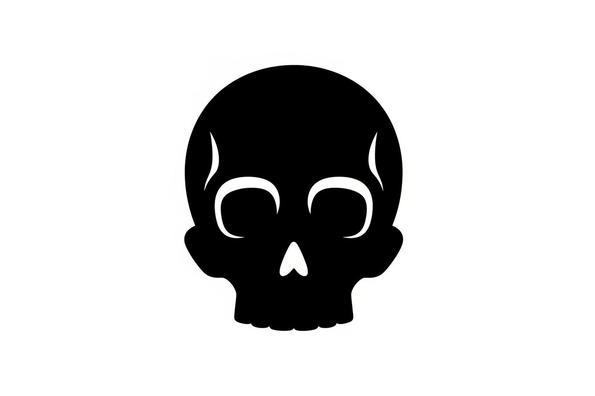 Skull & Crossbones Silhouette Vector, an Illustration by jahid234 (Photo 13 of 51)