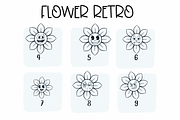 Flower Retro | Symbols Fonts, a Symbol Font by Sirinart (Thumbnail 4 of 6)