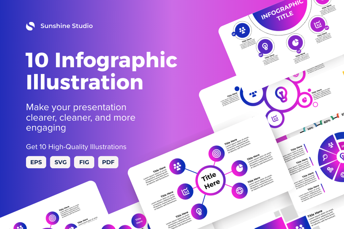 10 Premium Infographic Illustration, a Design Template by Suntype | Sunshine Std (Photo 1 of 7)