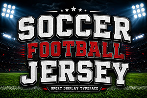 Soccer Football Jersey, a Slab Serif Font by Wow Magic