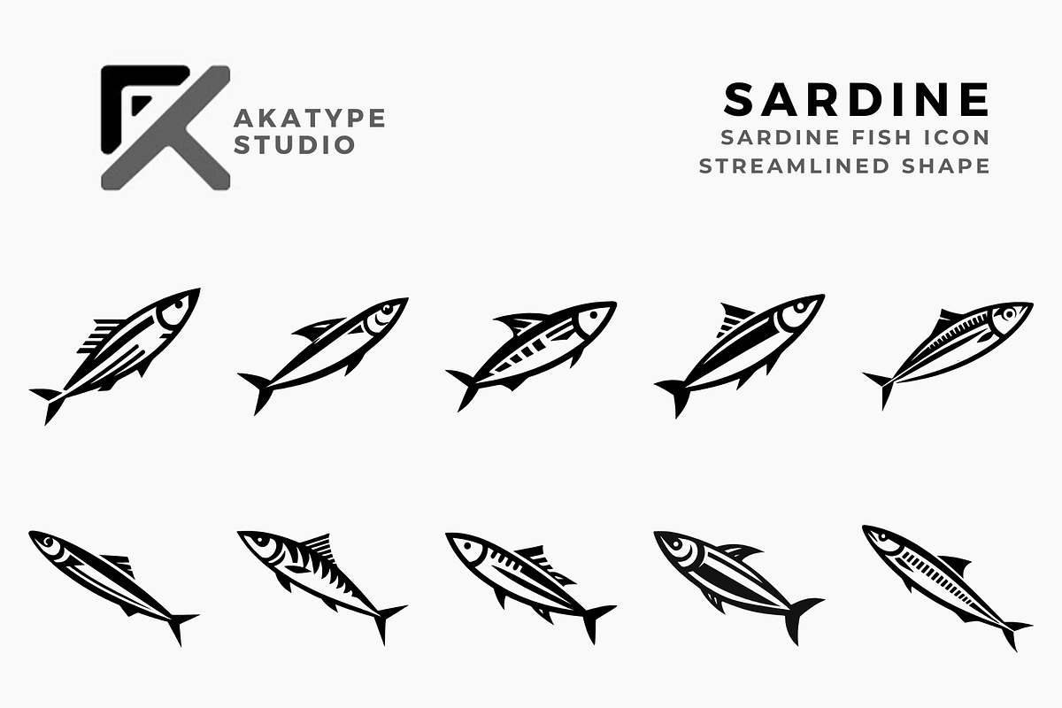 Sardine Icon Vector, an Icon by Akatype Studio (Photo 1 of 3)