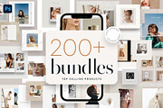 200 Social media bundles sale!, a Marketing Template by Helloxandro (Thumbnail 1 of 16)
