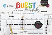US InDesign Planner Template Burst, a Stationery Template by WhiteSpace Design Studio (Thumbnail 1 of 4)