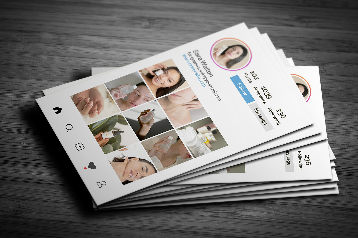 Canva Instagram Business Card, a Business Card Template by Saman Osama (Photo 4 of 7)
