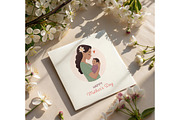 Mother’s Day Clipart – Black Mom, a Person Illustration by Bielousova Art (Thumbnail 6 of 6)