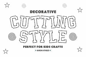 Cutting Style -Decorative Craft Font