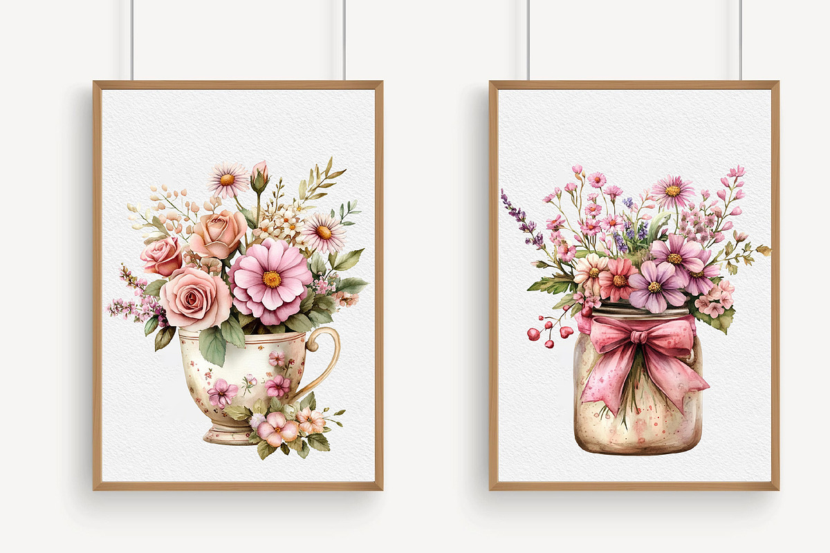 Whimsical Cottage Summer Floral Clip, an Illustration by Libby Wishes (Photo 2 of 6)